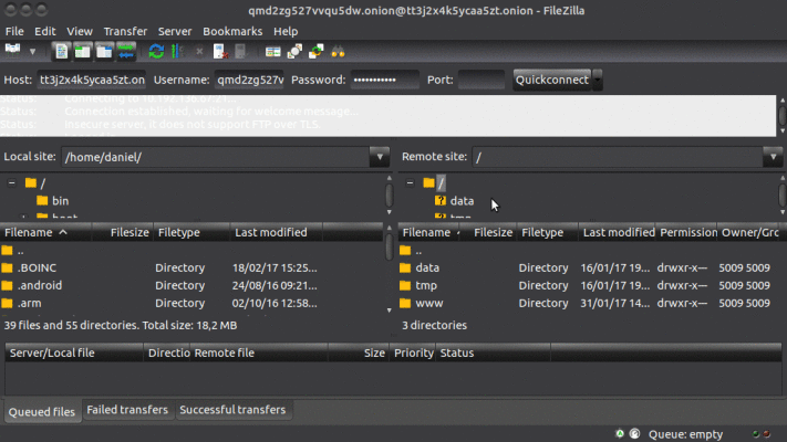 FileZilla success